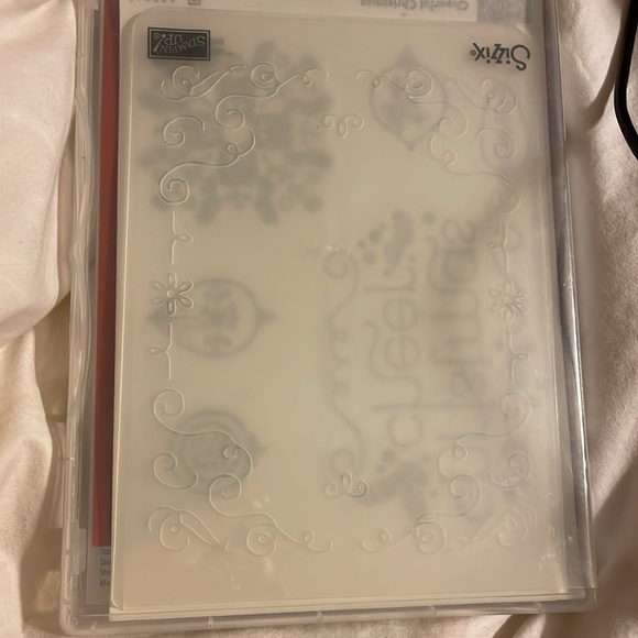 "CHEERFUL CHRISTMAS" Stampin'UP! NEW~RUBBER/CLING ~Ornaments, Saying, set/6 - Picture 2 of 2